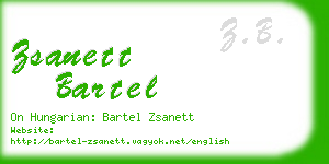 zsanett bartel business card